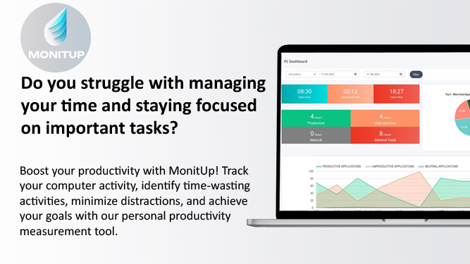 Boost Productivity with MonitUp:AI-Powered Time Tracking Software